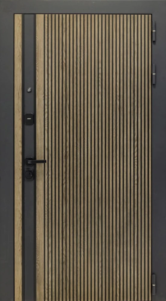 Входная дверь ДвериПРО Росна ФЛ-185 (10мм, ПВХ Ясень белый) DPRO226070 внешняя сторона