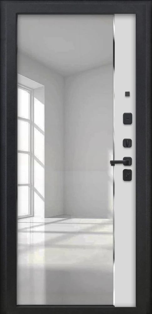 Входная дверь ДвериПРО Термо медный антик ФЛЗ-618 Белый матовый DPRO222433 внутренняя сторона